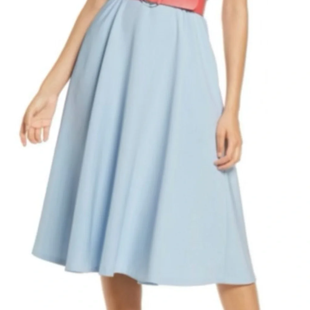 Vince Camuto Sky Blue A-Line Skirt - Picture 2 of 5